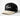 black and white embroidered snapback