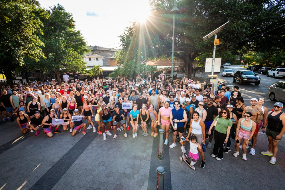 Not Your Average Run Club members gathered after a Dallas group run