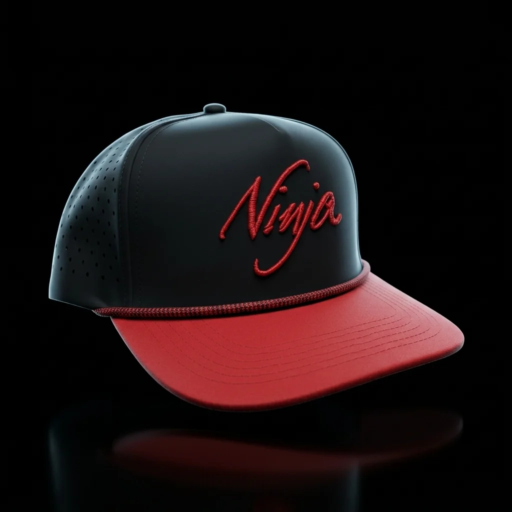 Red Ninja Performance Snapback Rope Cap