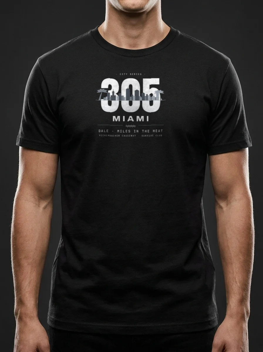 Miami Skyline Oversized Tee