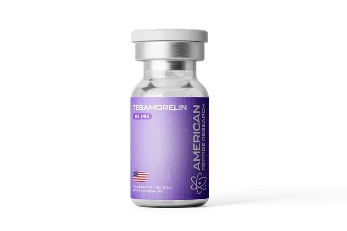 Tesamorelin research peptide vial from American Peptide Research