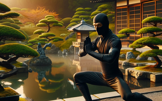 ninja practicing yoga for improved circulation