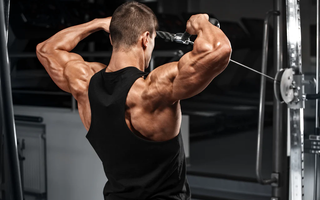 guy performing a face pull with a rope for back exercise