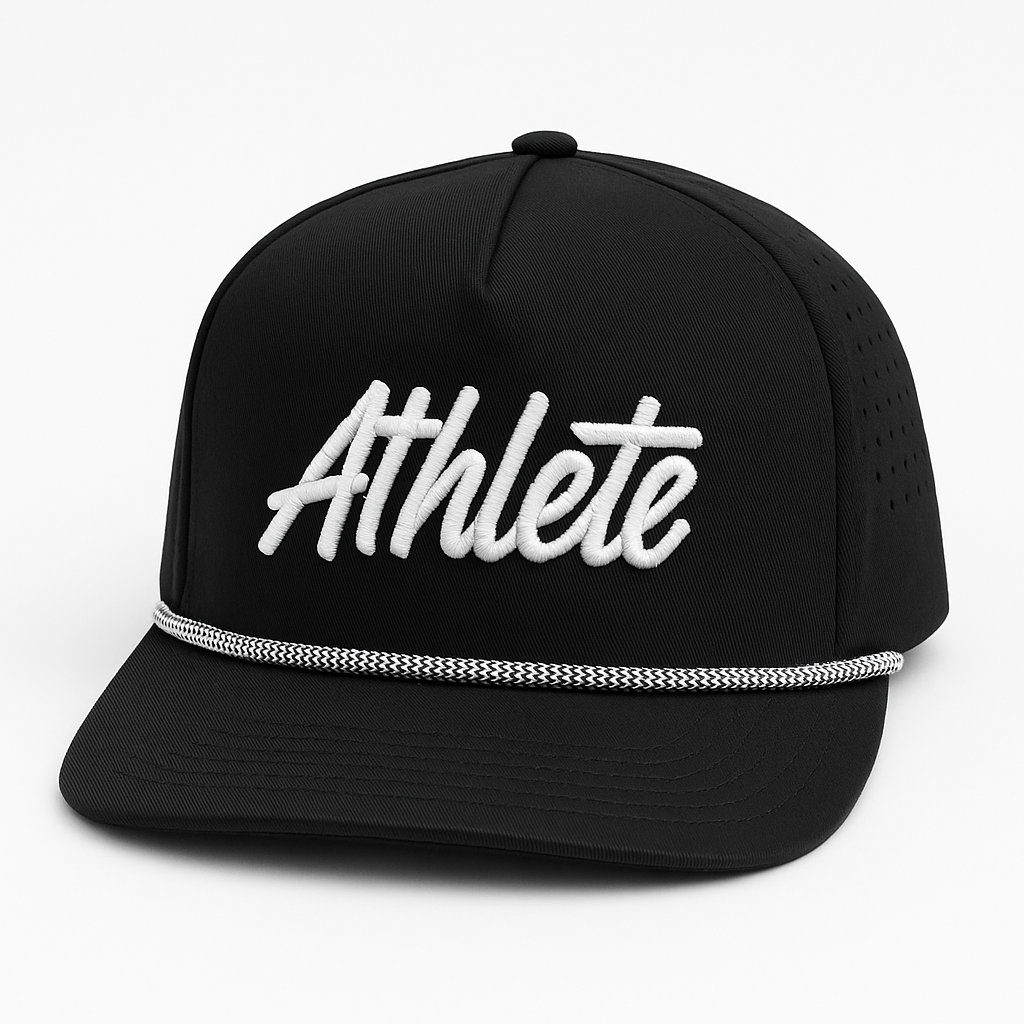 athlete embroidered snapback