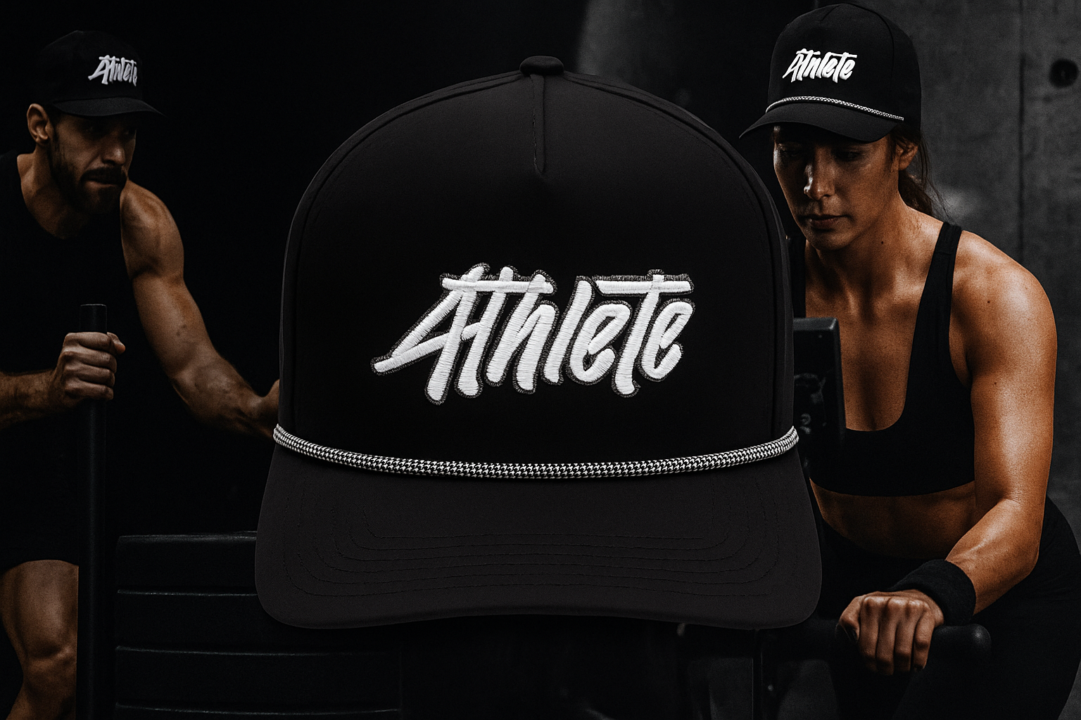 embroidered athlete snapback hat