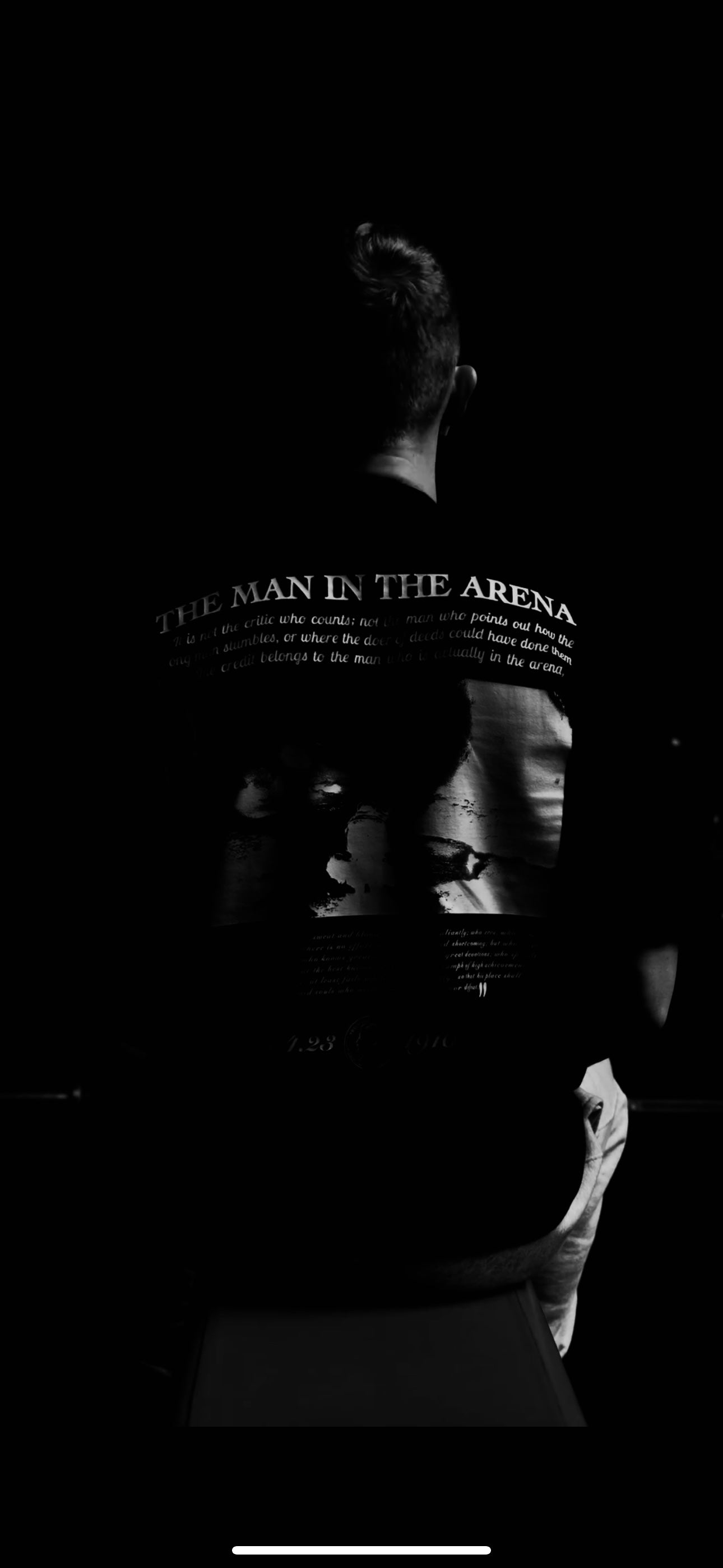 man in the arena shirt