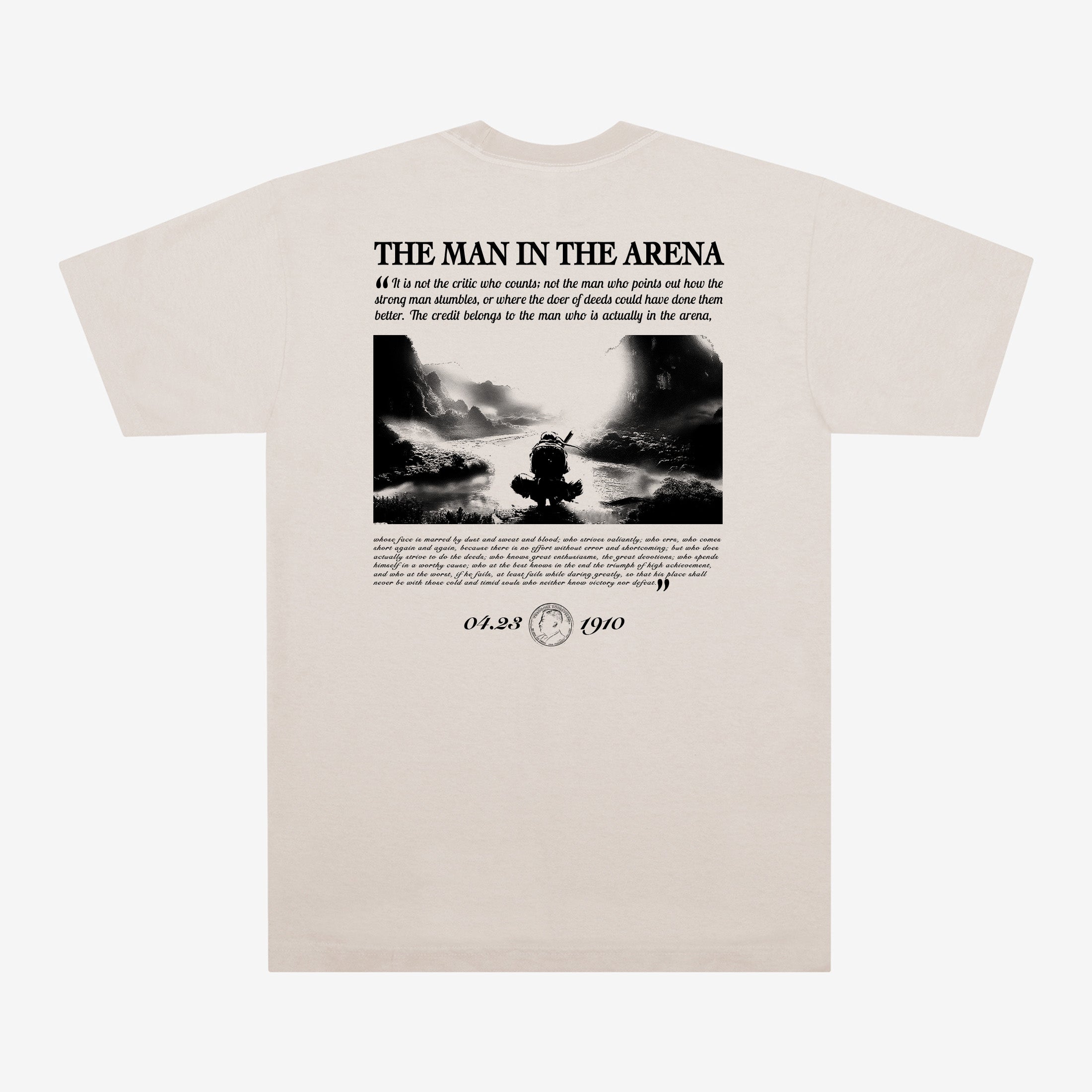 the man in the arena t shirt