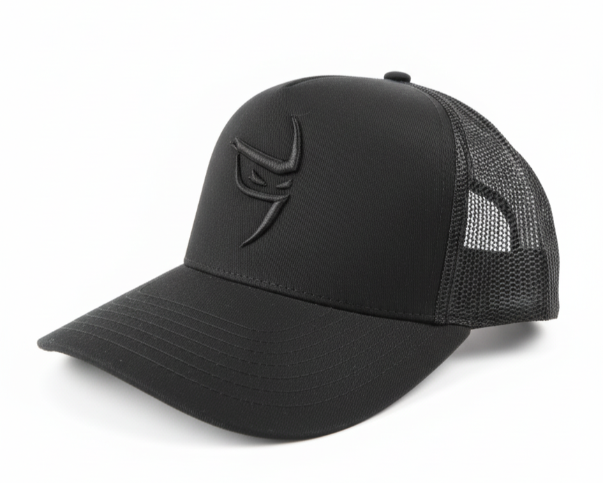 black mesh trucker snapback hat