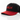custom embroidered black and red snapback