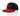custom embroidered black and red snapback